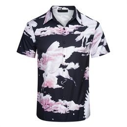 Men Designer Shirts Summer Shoort Sleeve Casual Shirts Fashion Loose Polos Beach Style Breathable Tshirts Tees Clothing M-3XL P10