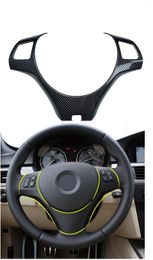 Steering Wheel Covers Car Cover Frame Trim For 3 Seires E90 E91 E92 E93 2005-2012 Advance Version Carbon Fiber Black