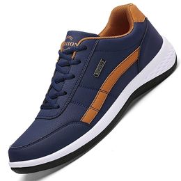 980 homens vestidos pu de tendência de couro casual lazer respirável masculino tênis de calçados não deslizantes Sapatos vulcanizados tenis masculino 2 47