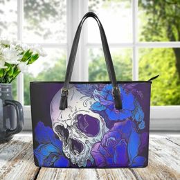 Evening Bags Horror Skull Rose Retro Totes Female Casual Large Capacity Gothic Style Travel Portable Shoulder Carteras Mujer