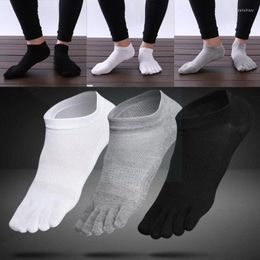 Men's Socks 1 Pair Toe Men Five Fingers Breathable Soks Mens Cycling Cotton Colour Sock White Sports Running Black P8a7