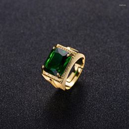 Cluster Rings DIWENFU 14K Gold Jewelry Emerald Gemstone For Women Anillos De Wedding Couples Bohemia Engagement Bizuteria