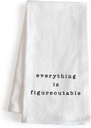 Table Mats Everything Is Figureoutable Funny Kitchen Towel Saying 18x24 Inch Dish Towels