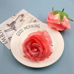 Decorative Flowers Wedding Decoration 30PCS Rose Flower Head Simulation Diy Accessories Wall Pography Props Material