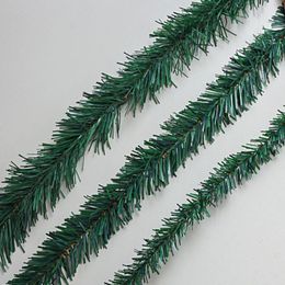 Decorative Flowers & Wreaths 55M Jungle Christmas Decor Wire / Ties Artificial Tree Ribbons Garland Vine Pine Leaves