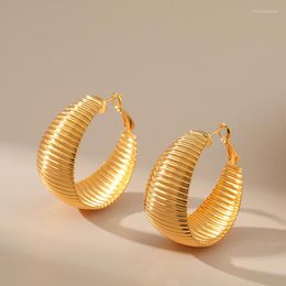 Hoop Earrings Copper Plated 18K Gold Europe And America Geometric Irregular Design Women Jewellery Fashion Versatile