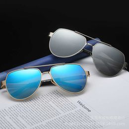 Designer Mercedes-Benz cool sunglasses luxury New Men's Metal Polarised Sunglasses Fashion Large Frame Colourful Film Glasses Driver's Driving