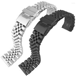 Watch Bands Stainless Steel Bracelet Strap 20mm 22mm 24mm Women Men Silver Solid Metal Band Accessories
