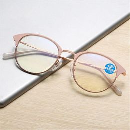 Sunglasses 1PC Metal Frame Reading Glasses Anti-UV Blue Rays Presbyopia Eyeglasses Women Men Far Sight Eyewear Vision Care 1.0- 4.0