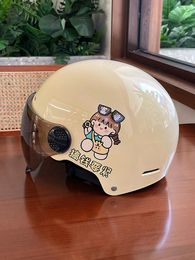 Motorcycle Helmets Electric Battery Car Helmet Summer Sunscreen Cute Four Seasons Safety Universal For Boys And Girls