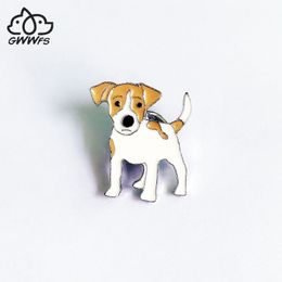 Jack Russell Terrier Brooches For Women Metal Alloy Animal Pet Dog Brooch Pin Badge bag hat Jewellery Brooches For Kids Friends