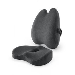 Cushion/Decorative Pillow Memory Foam Lumbar Cushion Orthopedic Pillow Office Chair Support Waist Back Sets Car Seat Hips Massager 230520