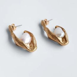 Dangle Earrings Fashion Statement 2023 Geometric Round Earring For Women Peal Drop Earing Modern Female Jewellery Brincos
