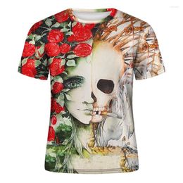 Men's T Shirts Summer 2023 And Women's Fashion Wear Sports Short-sleeved T-shirts 3D Smoking Women Print Personalized Tops
