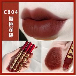 Lip Gloss CVZ Velvet Matte Lipstick Sexy Red Appearance Long Lasting Waterproof Dark Brown Orange Tint AC364