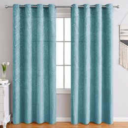 Curtain Noise Canceling Curtains Eyelet Panel Shade Door Light Blocking Drapes Roller Window