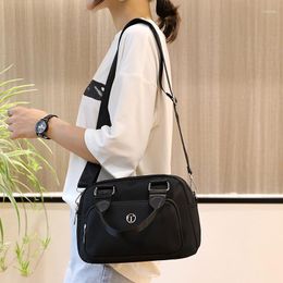 Evening Bags 2023 Oxford Cloth Fashion Messenger Bag Women's Shoulder Satchel Large Capacity Versatile Portable Handbag Solid Colour