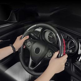 Steering Wheel Covers Car Cover Four Seasons Universal Carbon Decorative Handle Non-slip Power Fiber G5B3Steering