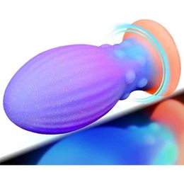 factory outlet Big Anal Plug Luminous Silicone Adult Sex Toy5 2inFe tishLa rgeBu rAn alDi latationTr iningGlo winTheDarkTraine rFantas eri