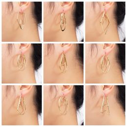 Huggie ESSFF 9 Pairs/ Pack Stainless Steel Hoop Earrings Whoesale Punk Jewellery Gold Colour Round Heart Big Huggies Hoops Earring Womens