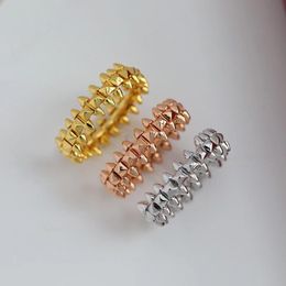Rings Fashion Luxury Gold Rotatable Rivet Rings Couple New Style Engagement Accessories Exquisite Brand Jewellery Street Cool Handsome