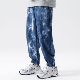 QNPQYX New Sweatpants for Man 100%Cotton Camouflage Printing Drawstring Casual Trousers Outdoor Basic Loose Jogging Pants Spring Knit Pants