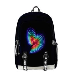 LGBT Series Rainbow Surrounding 3d Digital Printing Back Pack Travel High Capacity Backpack pride 230522