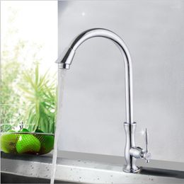 Kitchen Faucets G1/2 Zinc Alloy Vase Style Single Cold Wash Vegetables Basin Faucet Big Bend Sink Tap Plumbing Hardware Ware