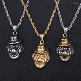 Pendant Necklaces Personality Hip Hop Jewellery Clown European And American Titanium Steel