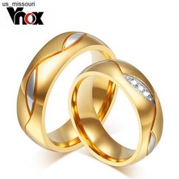 Band Rings Vnox Wedding Ring for Women Men Engagement Jewelry Engraved Servise Russian Spanish Portuguese J230522