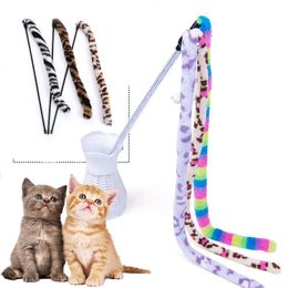 Cat Toys Cat Toy Feather Cat Teaser Wand Cat Interactive Toy Funny Caterpillar Colourful Rod Teaser Wand Pet Cat Supplies Cat Accessory G230520