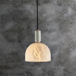 Pendant Lamps Nordic Restaurant Modern Creativity All Copper Spanish Natural Marble Lamp Bar Island Table Bedside Single Head Small