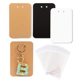 50pcs 7.5x12cm Keychain Packing Cards Kraft Paper Cards for diy Jewellery Keychain Display Cardboard Keyrings Retail Price Tags