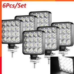 New 2/4/6 Pcs Mini Led Work Light Bar Square Spotlight 4Inch 48W Work Light Headlight For Truck Off Road Night Driving Light For SUV