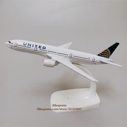Aircraft Modle Alloy Metal Air American United B777 Airlines Aeroplane Model United Boeing 777 Plane Model Diecast Scale Aircraft Gifts 16cm 230522
