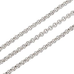 Chains Wholesale 1 Metre Width 2mm-5mm Stainless Steel Round Pearl Bulk Chain Necklace For Women Men DIY Jewellery Bracelet