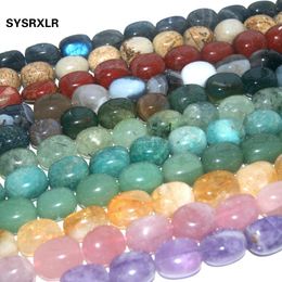 Crystal Natural Stone Beads Pink Quartz Amethysts Agates Lapis lazuli Beads For Jewellery Making DIY Bracelet Necklace Earrings 15*20 MM