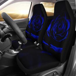 Car Seat Covers Blue Rose Floral 212701 Pack Of 2 Universal Front Protective Cover