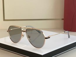 Classic womens sunglasses gold metal rim pilot lens driving fashion protection UV mens sunglasses With box wholesale