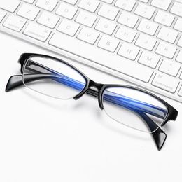 Sunglasses 2 Pairs Ultralight Oval Reading Glasses Women Men Resin Semi-rim Frame Anti Blu Fatigue 1 3 To 4