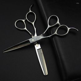 Colors Professional Japan 440c Left Handed 6 '' Hair Scissors Set Haircut Thinning Barber Cutting Shears Hairdresser