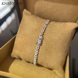 Bangle 2021 New Charms 925 Sterling Silver High Carbon Diamond Leaf Bracelet For Women Luxury Elegant Anniversary Gift Fine Jewellery