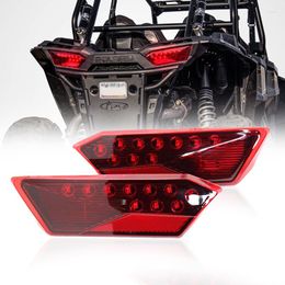 All Terrain Wheels Tail Lights LED Red Lens Rear Brake Driving Lamps Replacement For 2014-2023 Polaris RZR 1000 900 XP 4 Turbo Taillights