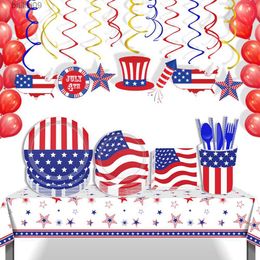 Party Decoration 130*220cm PE USA July 4th Day Birthday Party Disposable Tablecloths Tablecovers Independence Day Carnival Party Decorations T230522
