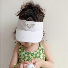 Yaz Kids Visor Sıradan Spor Boş Top Cap Moda Tasarımcısı Açık Sandbeach Güneş Şapkası Çocuklar Plaj Snapback Ball Head Band