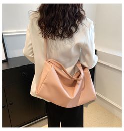 Evening Bags Women Large Capacity Shoulder Tote Bag Fashion Soft Leather Crossbody Shopper Simple Solid Colour Bucket Handbag For Girl