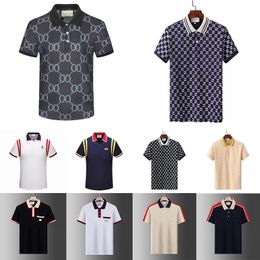 Designers Polotröjor för män för män modefokus Broderi Strumpeband Ormar Små bin Tryckmönster Kläder Bomullskläder T-shirts