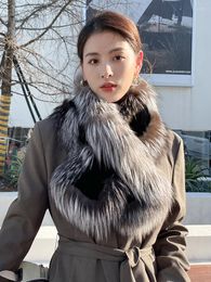 Scarves Women Real Rex Fur Scarf Winter Warm Shawl Wraps Neckerchief Muffler Party Dinner