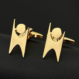 Classic Happy Human Sign Cufflinks for Women Men Stainless Steel Jewellery Wedding Suit Shirt Button Twins Boyfriend Groom Gift