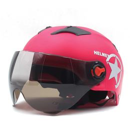 Cycling Helmets Motorcycle helmet with sunscreen MTB helmet electric scooter helmet suitable for women with dual sunshade bicycle equipment P230522